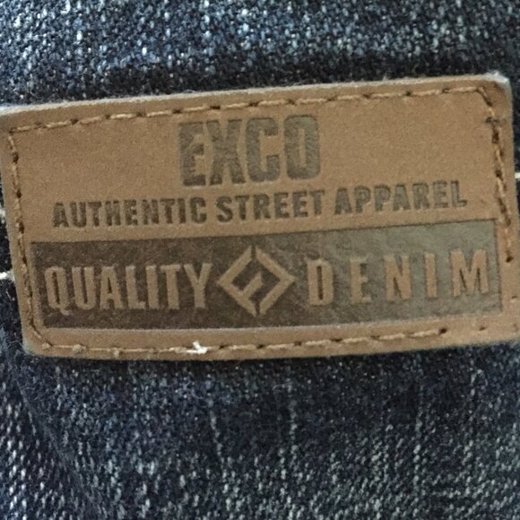 VINTAGE EXCO PATCHWORK WIDE LEG JEANS SIZE 26 - Picture 10 of 11